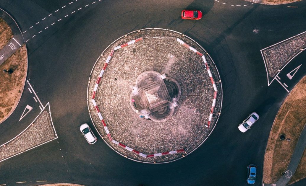 Driving in Ireland Roundabout