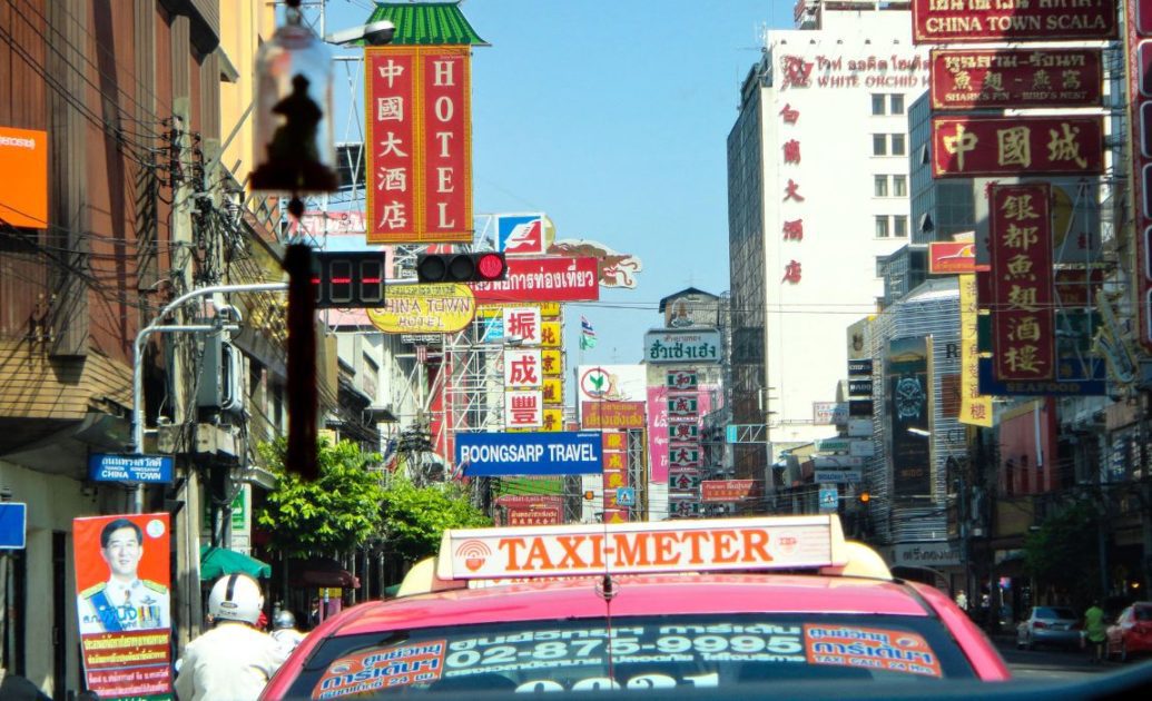 Pink Taxi in Bangkok